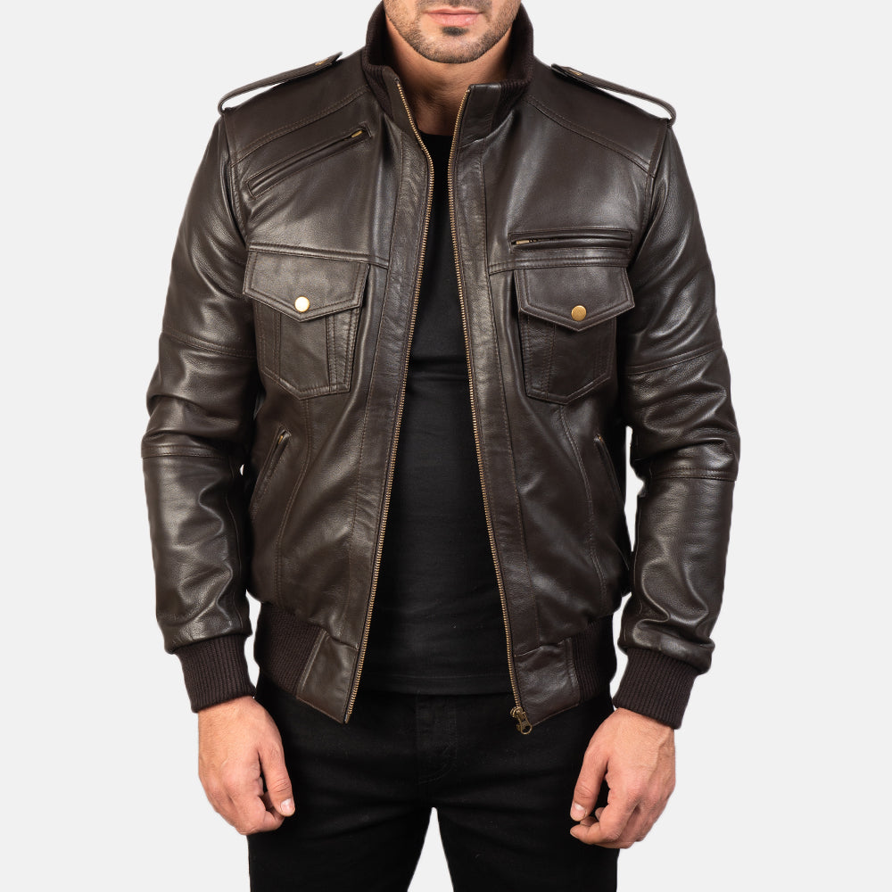 Men's Leather Bomber Jackets | Flight & Varsity | The Jacket Maker