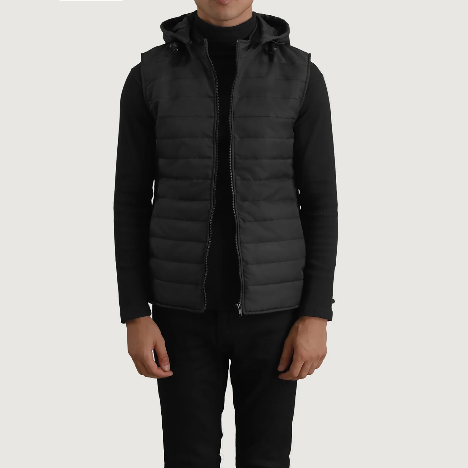 Hooded puffer vest mens online